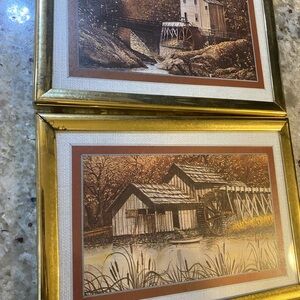 Vintage set of 2 mill scene 5 x 7” pictures